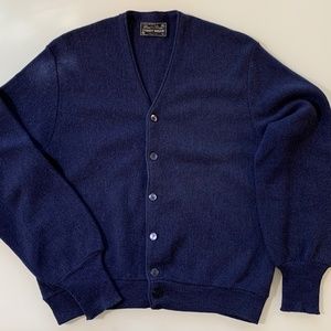 Vintage Robert Bruce Arnold Palmer Apalca Links Knit Cardigan Sweater Mens Large